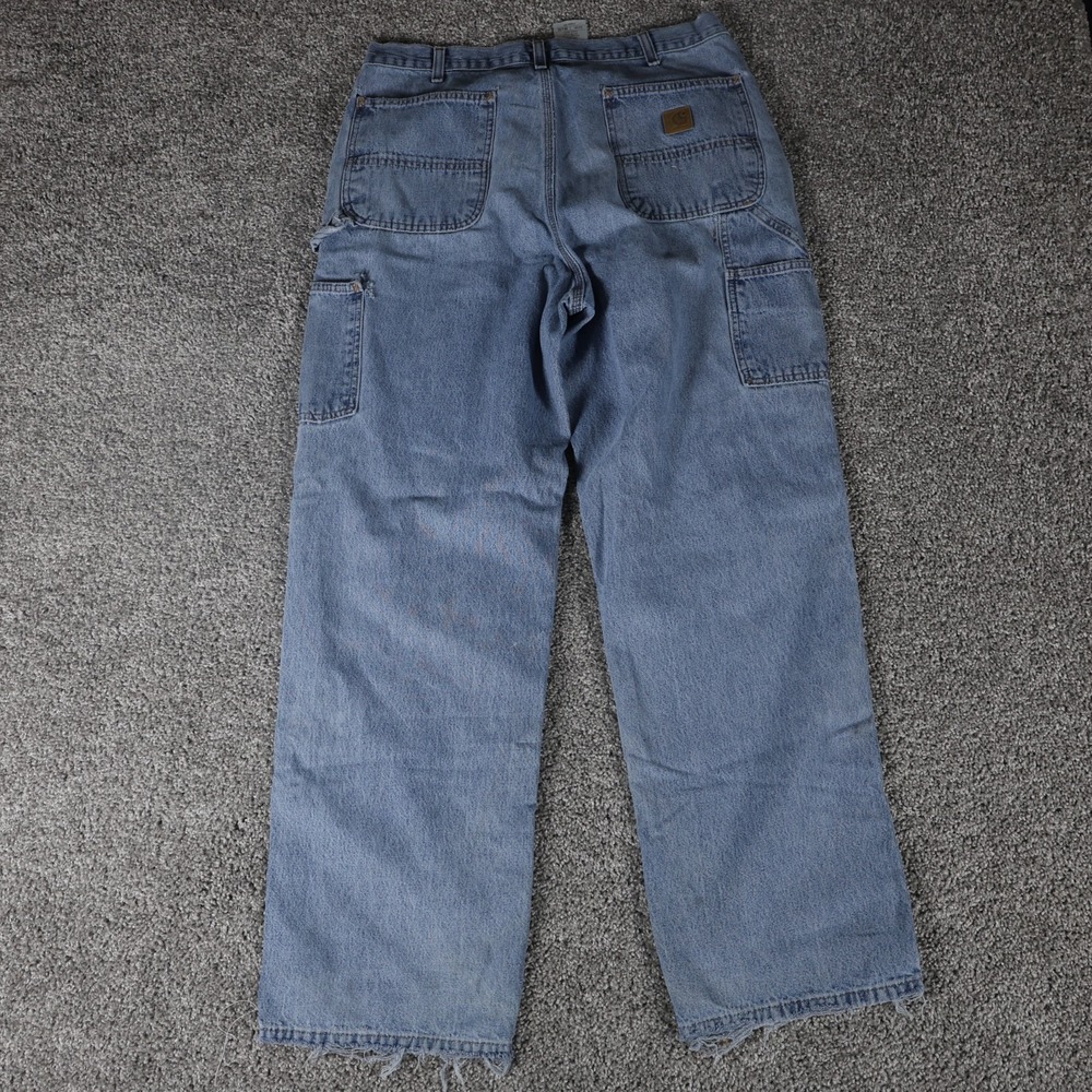 Carhartt B13 Loose Fit Carpenter Jeans Mens 36x32 Blue Denim Workwear Distressed
